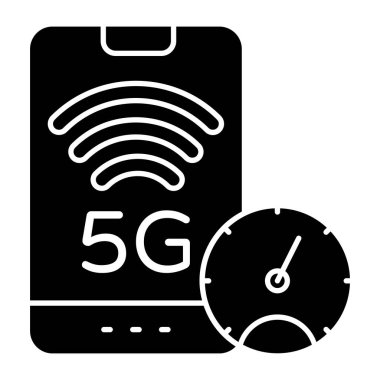 Mobil 5g ağının mükemmel bir tasarım simgesi