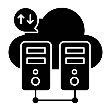 Bulut sunucusunun bir simge tasarımı