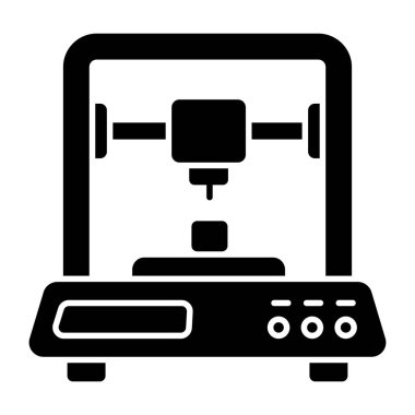 3D yazıcının modern tasarım simgesi