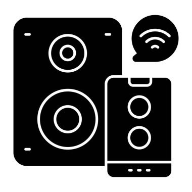 Akıllı konuşmacının modern tasarım simgesi