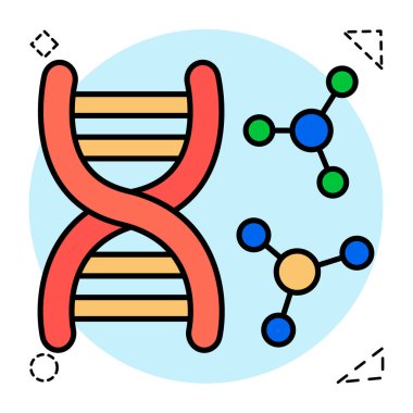 DNa icon in flat design