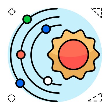 Modern design icon of solar system
