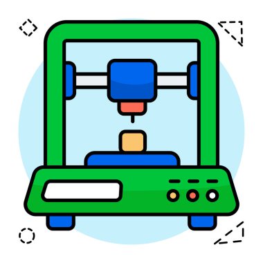 3D yazıcının modern tasarım simgesi