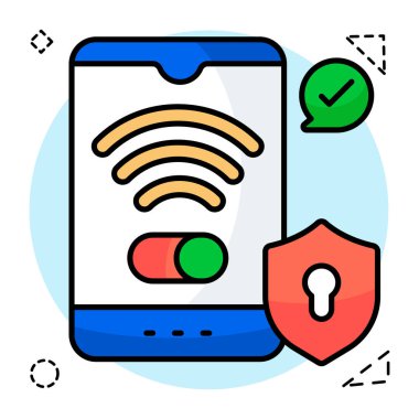 Mobil Wi-Fi 'nin düz tasarım simgesi