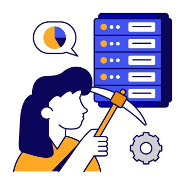 Kazmalı Db raf, sunucu madenciliğinin simgesi