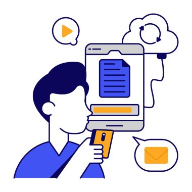 Mobil dosyanın düzenlenebilir tasarım simgesi