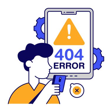 Hata 404 'ün yaratıcı tasarım vektörü