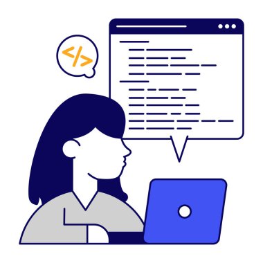 Unique design icon of web coding