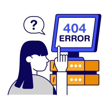 Hata 404 'ün yaratıcı tasarım vektörü