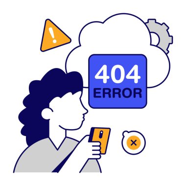 Hata 404 'ün yaratıcı tasarım vektörü