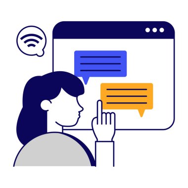 Çevrimiçi sohbetin modern tasarım simgesi