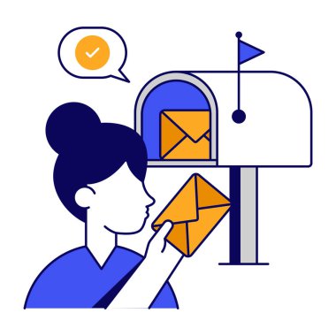 Trendy vector design of letterbox