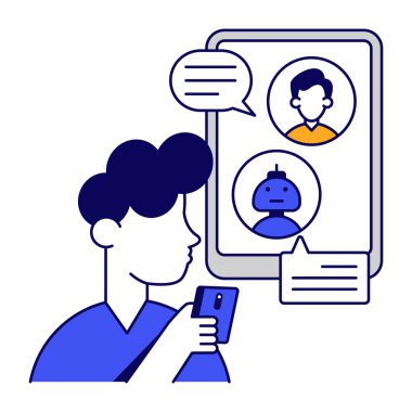 Video çağrısının düz tasarım simgesi