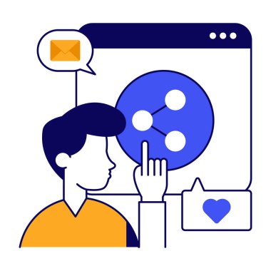 Paylaşım sohbetinin modern tasarım simgesi