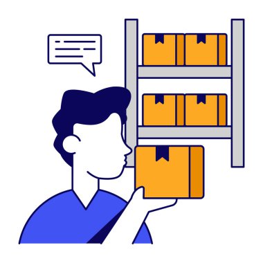 Paket çantasının premimium indirme simgesi