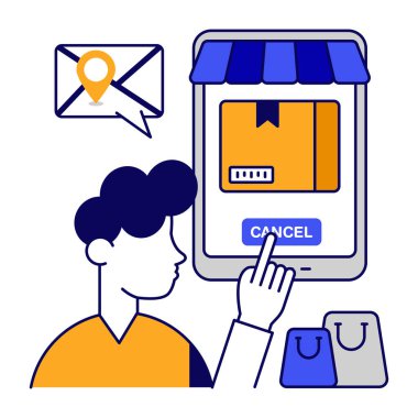 A unique design icon of order cancel