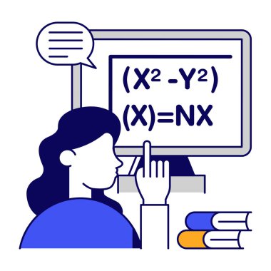 Matematik öğrenmenin yaratıcı tasarım simgesi