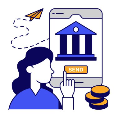 Mobil para göndermenin modern tasarım simgesi