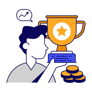 Beyaz arkaplanda izole edilmiş ödülün vektör tasarımı