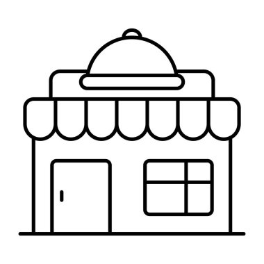 Restoranın renkli tasarım ikonu