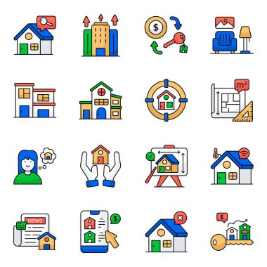 Mülk Satışı ve Satın Alma Sabit Simgeleri