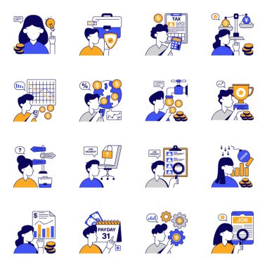 Ekonomik Düz Simgeler Kümesi 