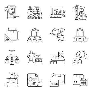 Envanter Satırı Simgeleri Seti