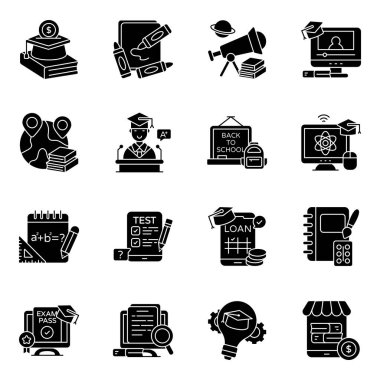 Çevrimiçi Bilgi Paketi Katı Simgesi