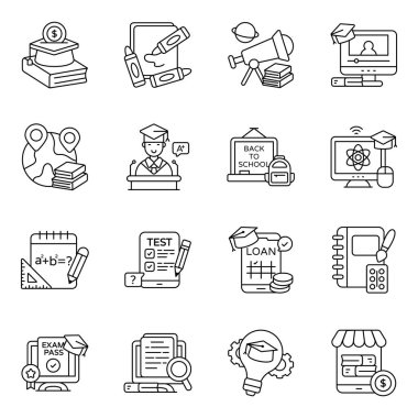 Çevrimiçi Bilgi Satırı Simgesi Paketi