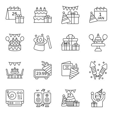 Parti Paketi ve Satır Simgesini Kutla 