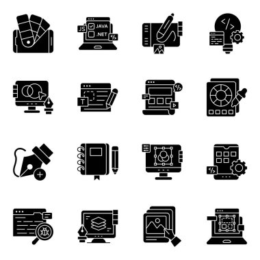 Katı Simgeler için Web Tasarım Kümesi