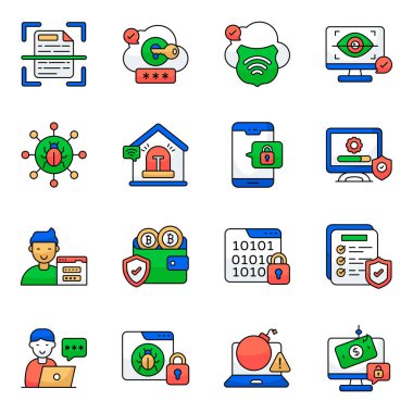 Kalkan Düz Simgesi Paketi 