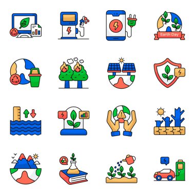 Eko Düz Simgeler Kümesi 