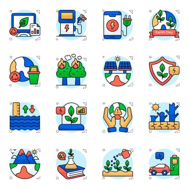 Eko Düz Simgeler Kümesi 