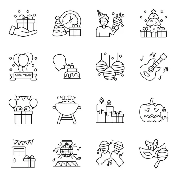 Parti Satır Simgesi Paketi 