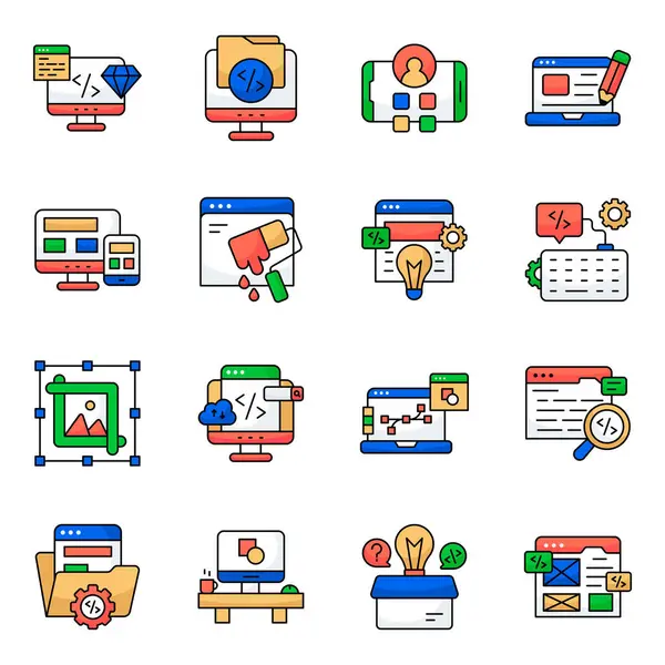 Sanat Düz Simgeleri Seti