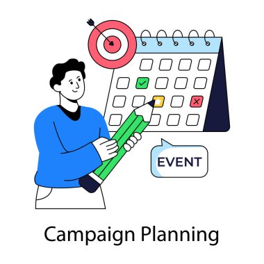 Olay zamanlamasının moda tasarımı çizimi