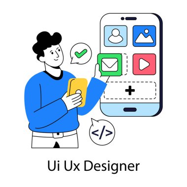 Ui ux tasarımcısının vektör tasarımı