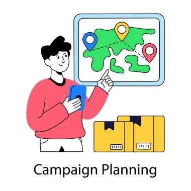 Kargo konumunun mükemmel tasarım çizimi