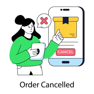 Düzenin benzersiz tasarım çizimi iptal