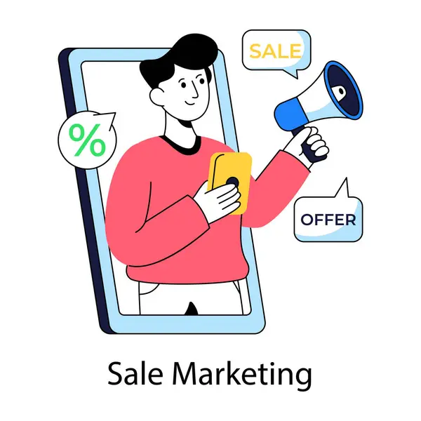 İndirimli pazarlamanın moda vektör tasarımı