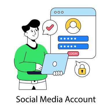 Profil oturumunun modaya uygun tasarım çizimi