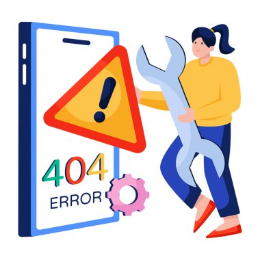 Hata 404 'ün yaratıcı tasarım vektörü
