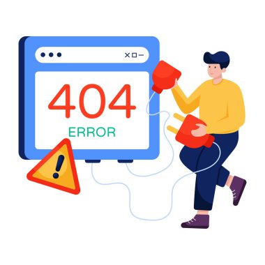 Hata 404 'ün yaratıcı tasarım vektörü