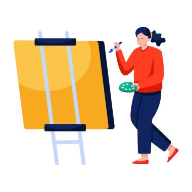 Resmin vektör tasarımı, düz illüstrasyon