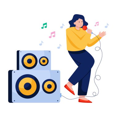 Şarkı söylemenin güzel bir tasarımı.