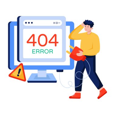 Hata 404 'ün yaratıcı tasarım vektörü