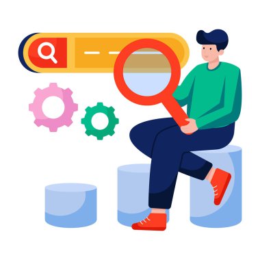 Arama ayarlarının güzel bir tasarım çizimi