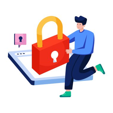 Kilitli web sitesinin modern tasarımı