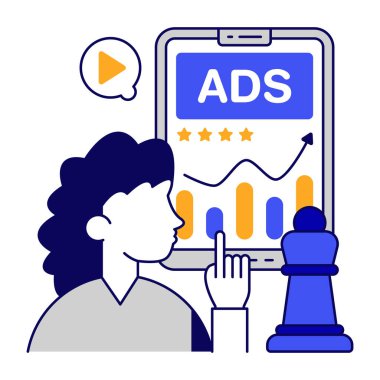 Beyaz arkaplanda A / B testinin vektör tasarımı izole edildi